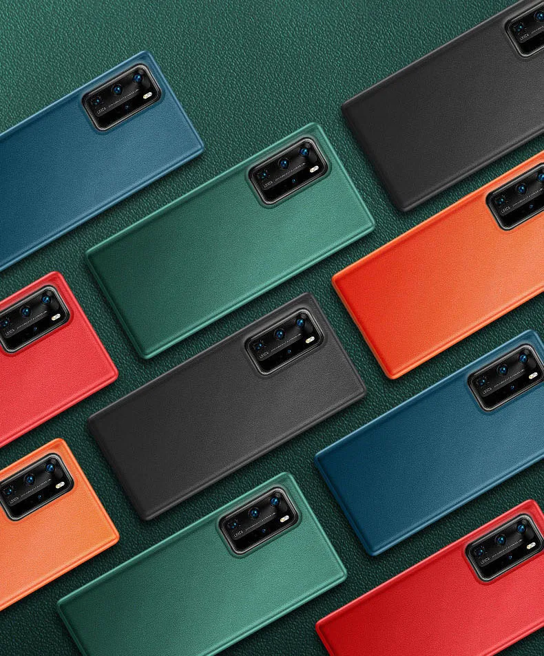  Ультратонкий легкий кожаный защитный чехол для Huawei P40/P30