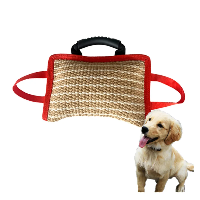 Amazon Best sale Jute K9 Durable Dog Toy Linen Dog Bite Pillow Dog Bite Suit