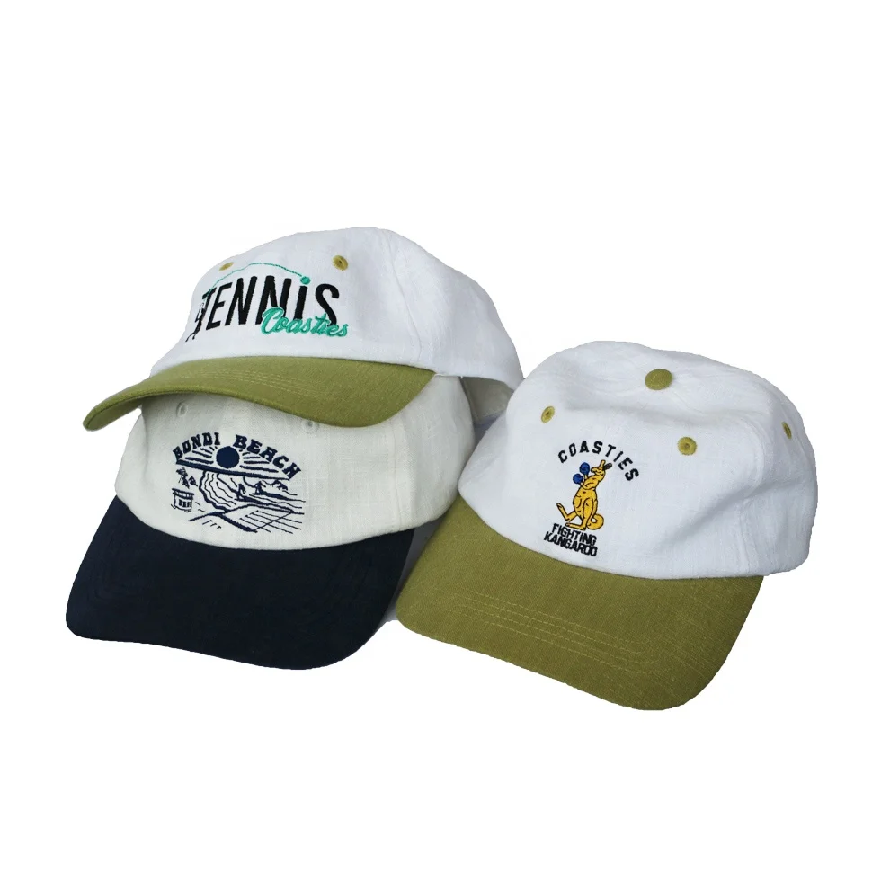 Hemp Hats with Customized logo Unstructured Dad Caps For Adult Wholesale Flat Embroidery High Quality  Baseball Caps Dad Hats