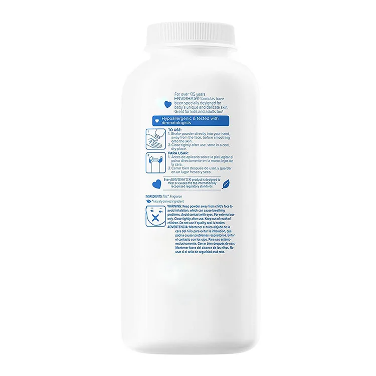 Fast transportation private label smooth delicate skin customized shea butter baby talcum powder