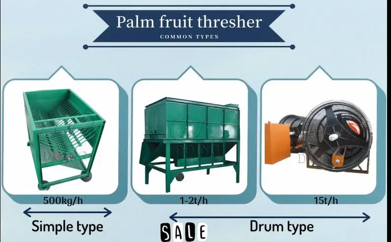 Easy operation high efficiency palm fruit bunch stripper/thresher machine