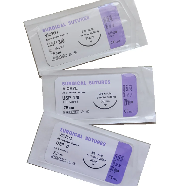 Manufacturer Medical Sterile Absorbable Suture Polyglactine Pgla 910 Surgical Suture