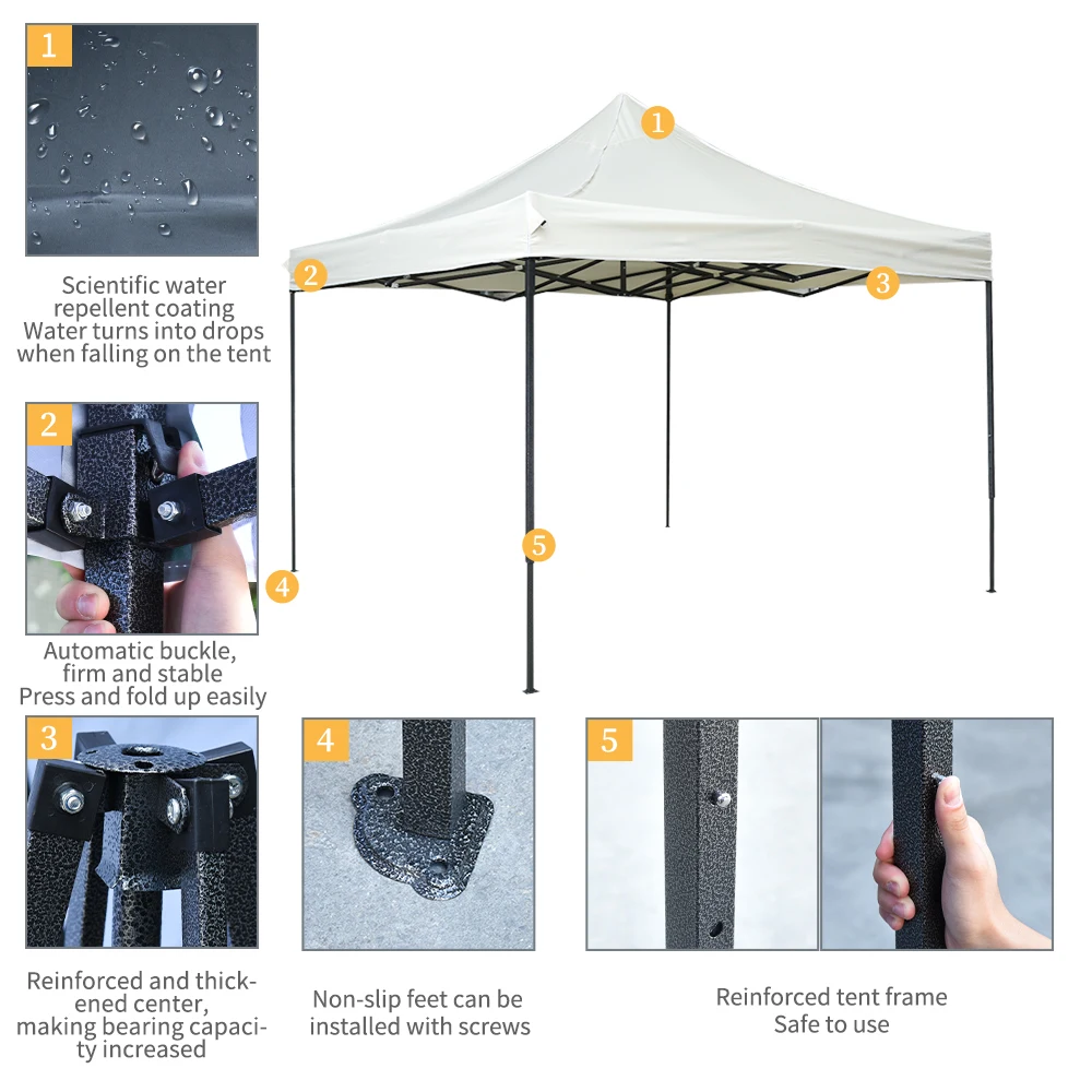High Quality  3*6M Gazebo Fabric Pop Canopy Folding Tent Trade Show Outdoor Advertising Customizable Logo Insurance Education