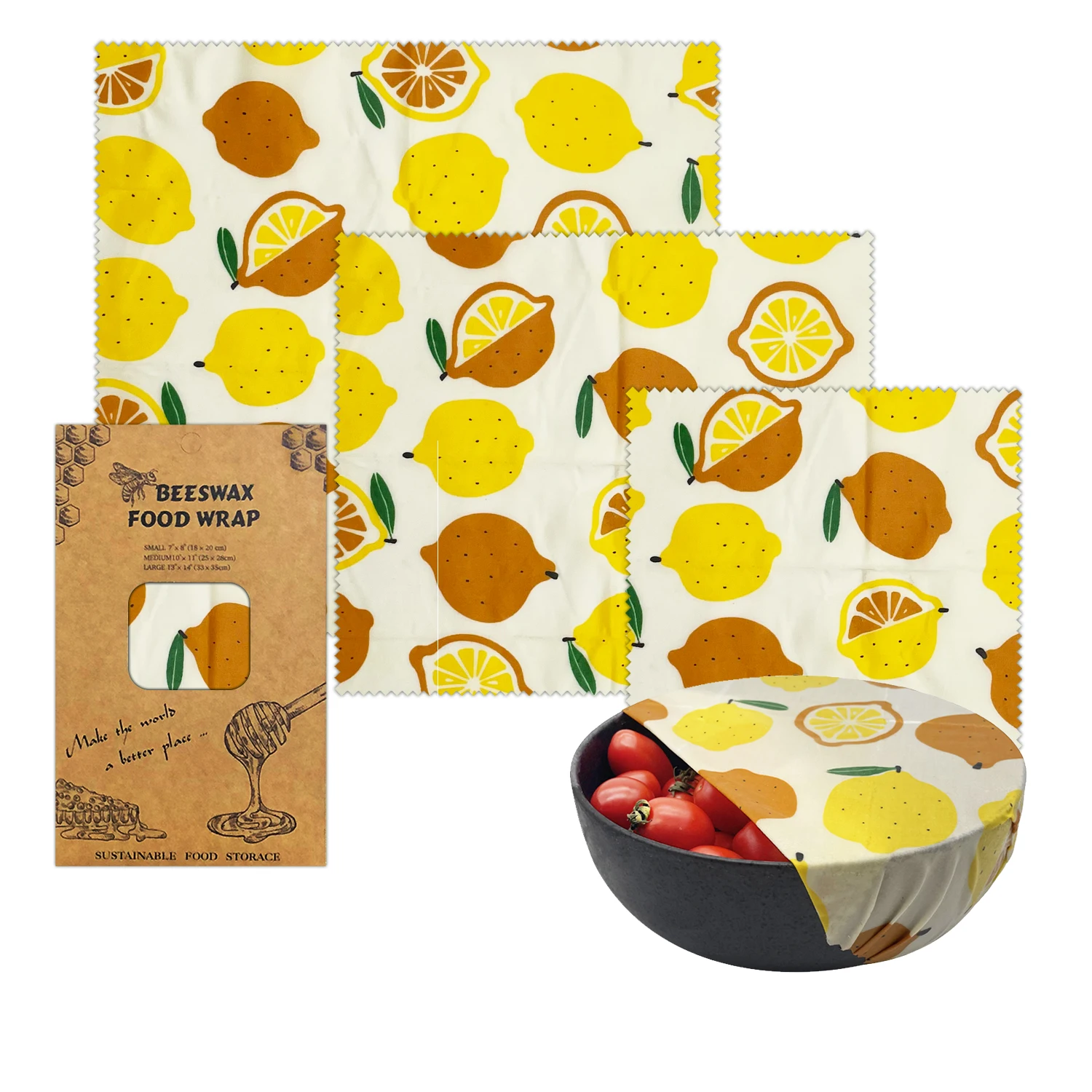 Future Trend Kitchen Gots  Beeswax Wrap Sustainable Eco Friendly Products