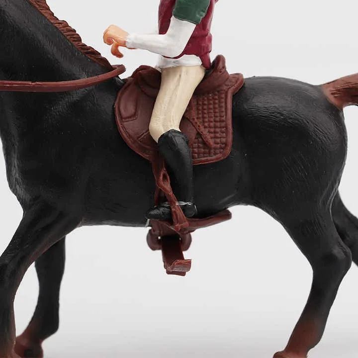 EPT High Simulation Pretend Play Toys Animals Plastic Black Horse Toy Set