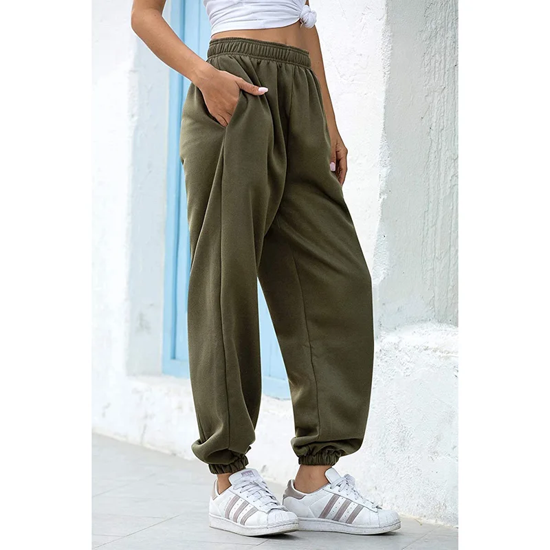 Wholesale hot-selling american clothing Popular Home leisure sports high waist slim Streetwear Pants for women