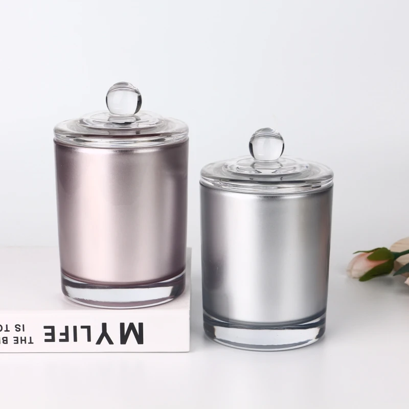 Unique Candle Container Specicl Luxury Glass Candle Jars and Container Wholesale Luxury Candle Vessels With Lids