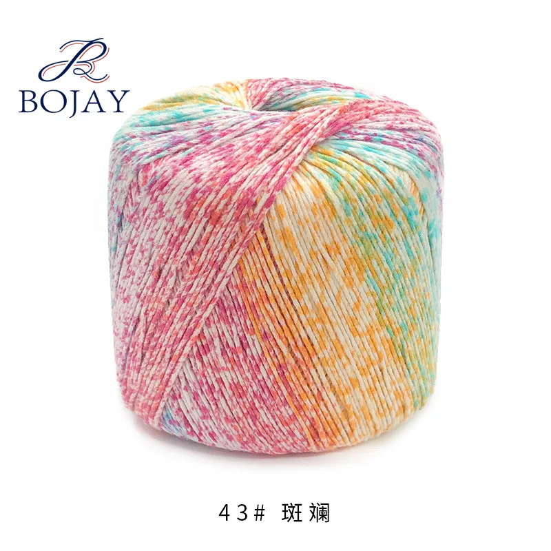 Bjay 8ply 100% хлопковая кружевная толстая пряжа для вязания крючком и ручной работы в наличии разные цвета 40 г на