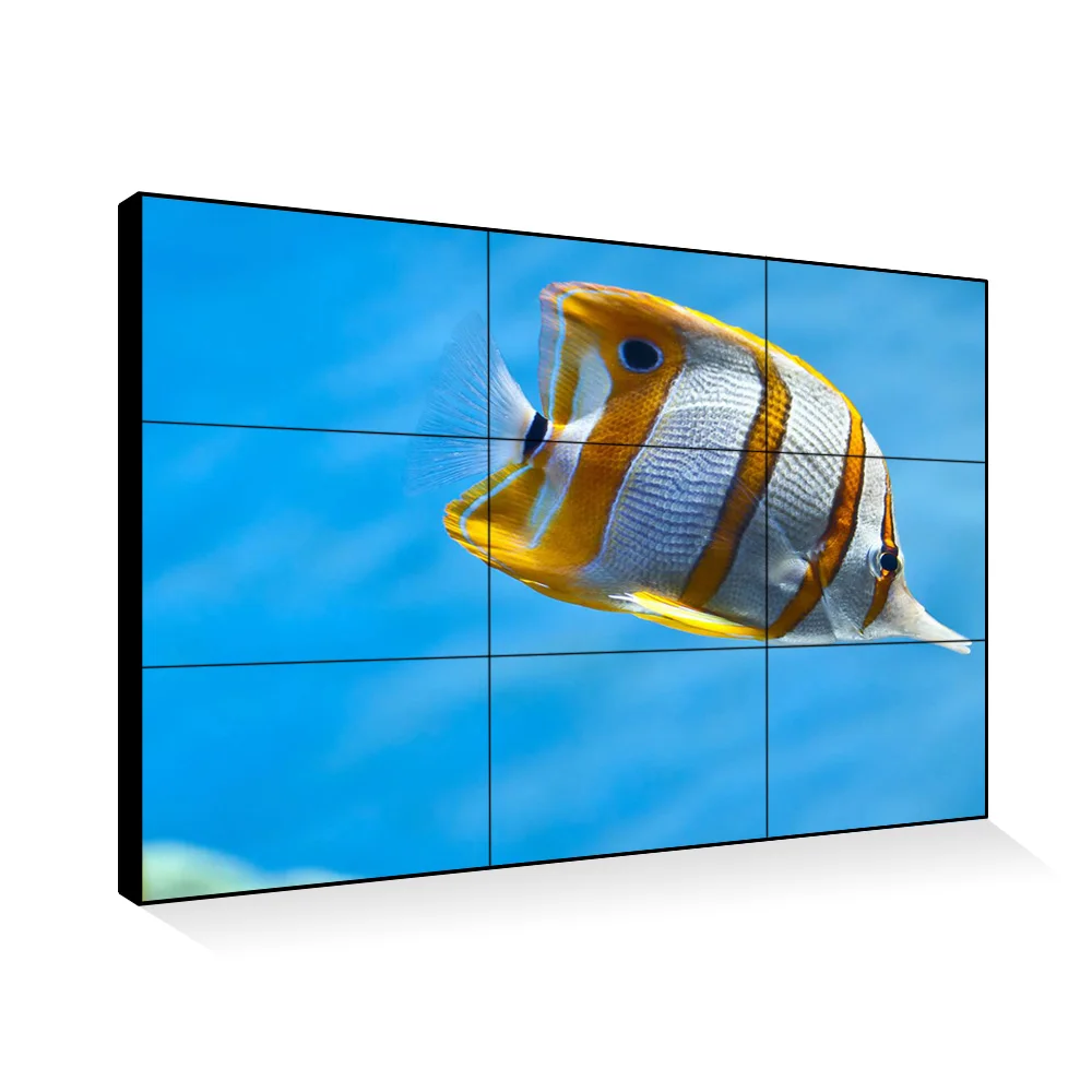 Floor Standing 3x3 4x1 4x2 Splice Panel Ultra Narrow Bezel 49 55 Inch Indoor 4K LCD Video Wall Advertising Screen
