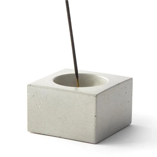 Бетонная винтажная серая квадратная курильница для украшения дома