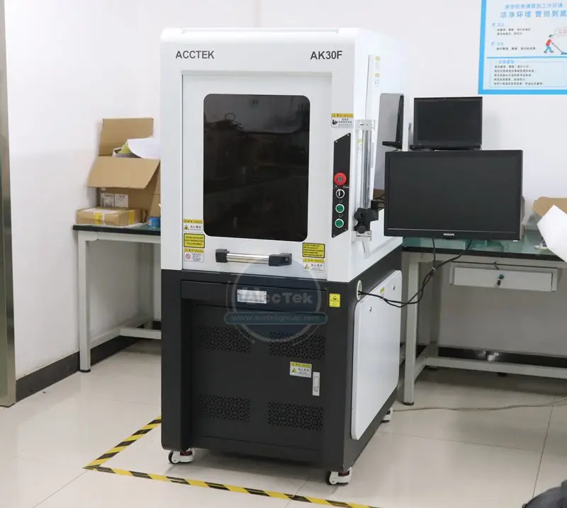 lazer marking machine Deep engraving enclosed desktop fiber laser marking machine 30w