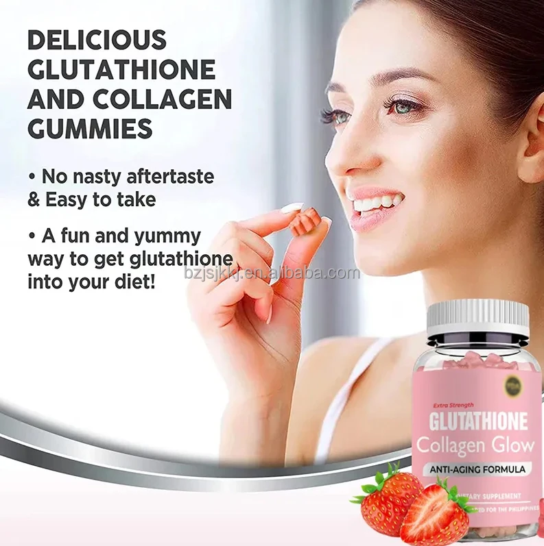 Wholesale Beauty Product Hydrolyzed Collagen With Biotin And Vitamin C Collagen Gummies For Hair Skin Nails Joints Glow
