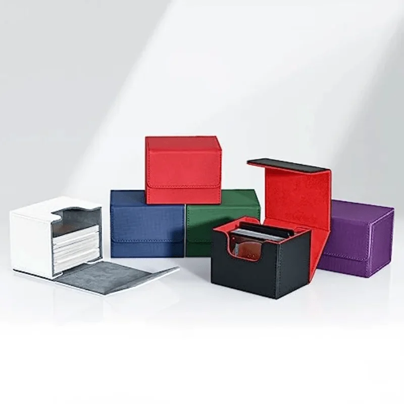 100+Magnetic Closure Card Case, Classic Style, Durable PU Leather &  Waterproof Collectible Card Holder Compatible with MTG/TCG