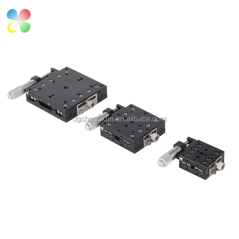 C&K Korean Technology X Axis 25 mm Travel Range 24 mm Height Linear Stage Aluminum Adjustable Sliding Table Manual Stage