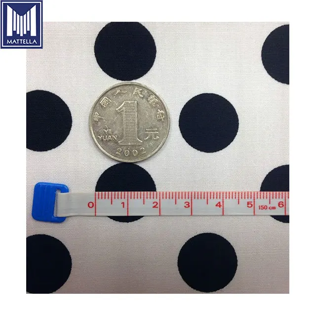 low MOQ high quality fabric customized prints dot printed cotton tops shirts fabric for men