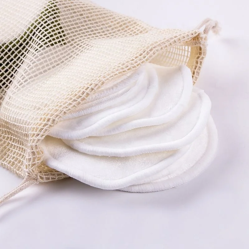 
Reusable bamboo facial cotton pads bamboo make up remover pads face pads with custom packing 