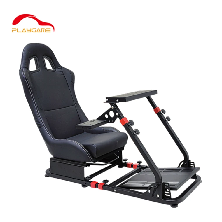 Adjustable Bucket Seats Simulator Accessories Seat Pedals Shifter Simulator Steering Race Play Game Cockpit Sim Racing