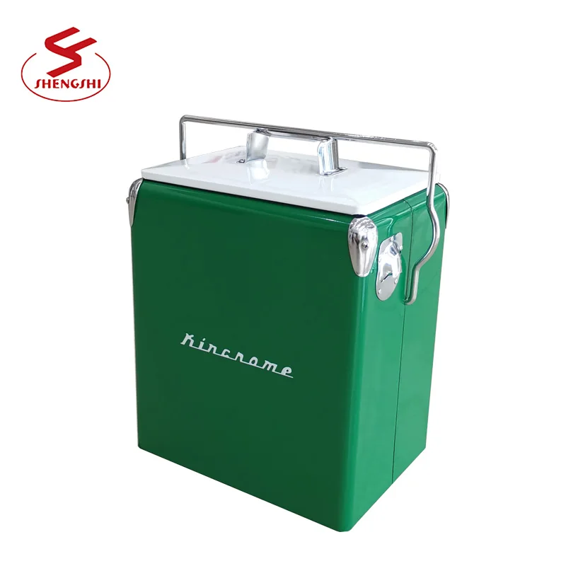 Stainless steel retro metal ice cooler box for cocktail and champagne cooler