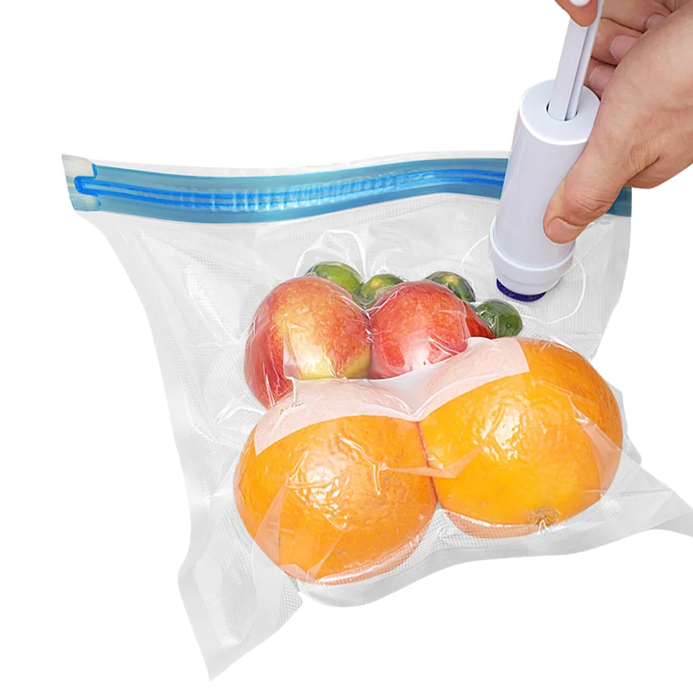 Food Vacuum Zipper Bags Foodsaver Transparent Food Vacuum Bag for Rice And Bean