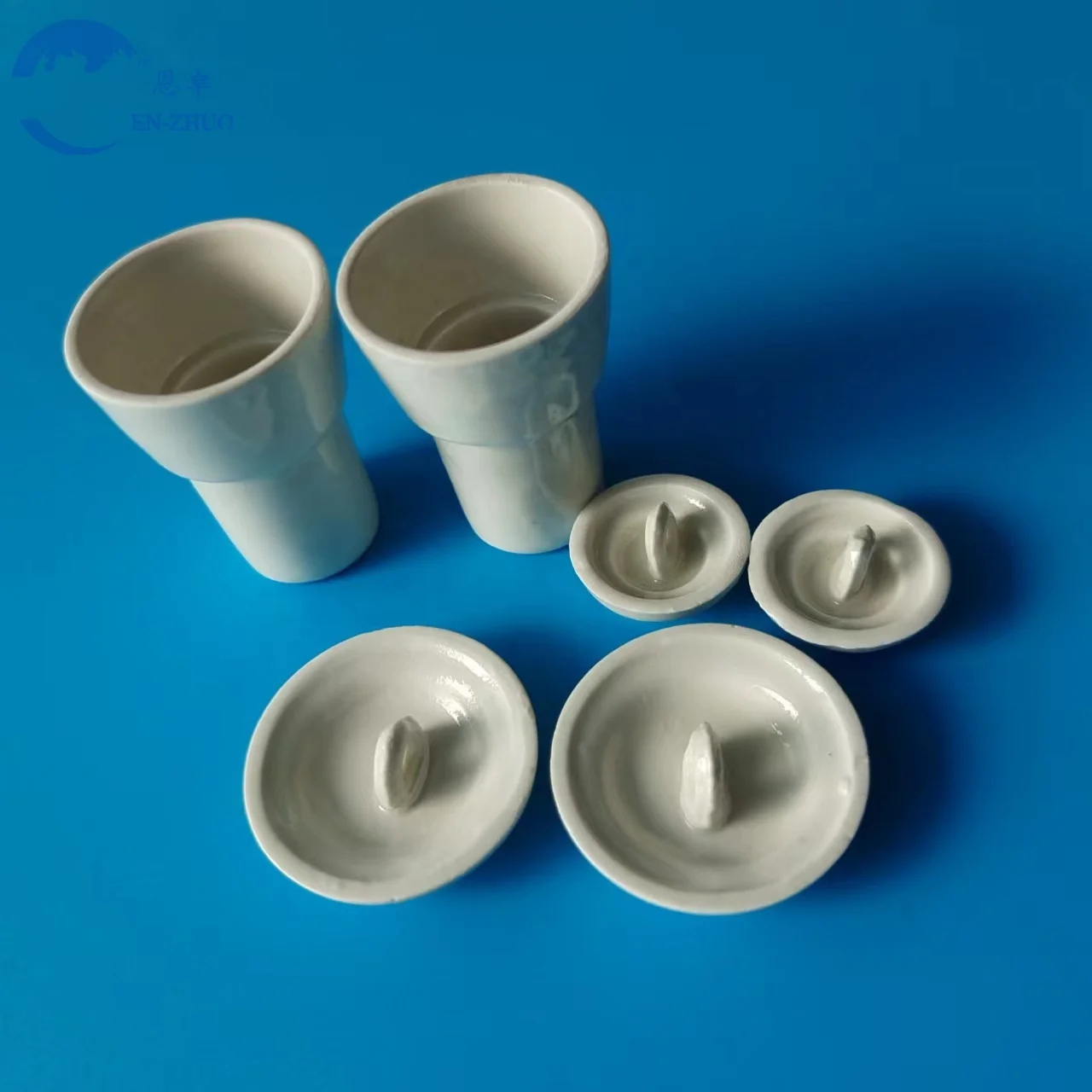EZ-Square High Purity 99% Alumina Ceramic Al2o3 Refractory Crucible magnesium oxide crucible Arc Shape 100ml Used In Laboratory