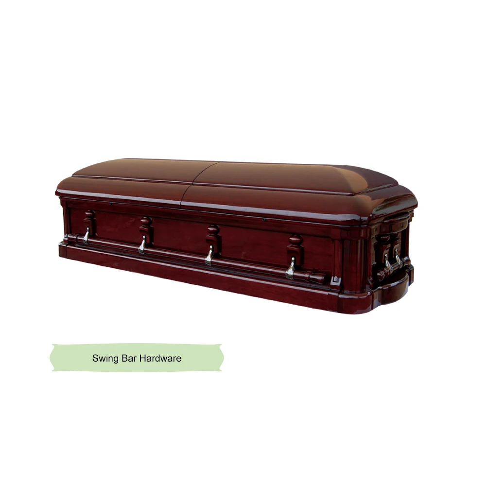 High Gloss Varnish Coffins Manufactures Cheap Wood Casket
