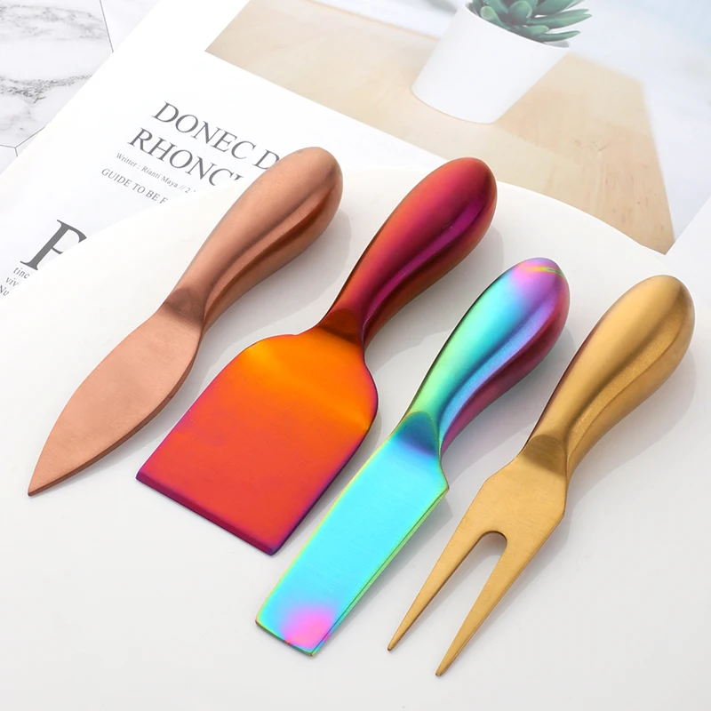 Kitchen Butter Tools Cheese Slicer Knife Cheese Cutter Spreader Stainless Steel Cheese Knife Set