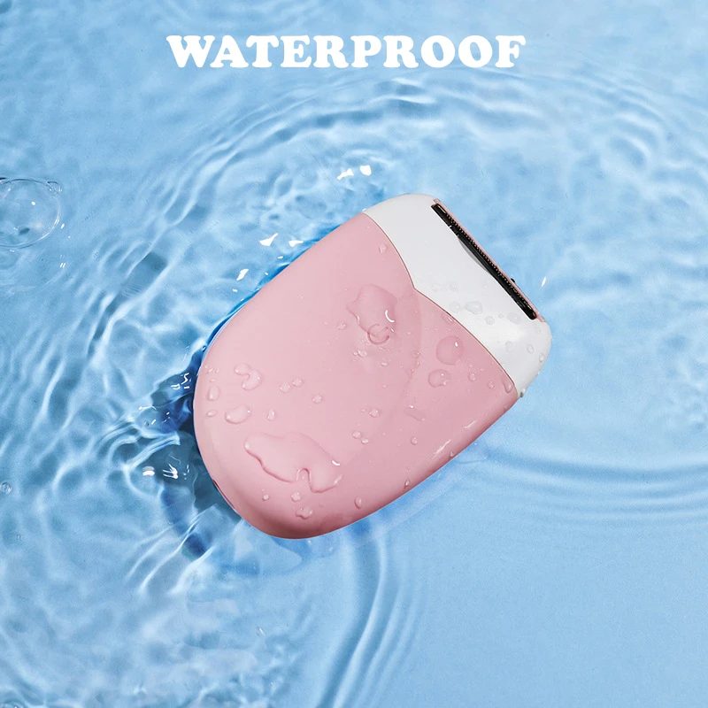 Waterproof Womens Mini Electric Razor Facial Hair Removal Epilator Bikini Trimmer for Legs Body Face Underarms and Pubic