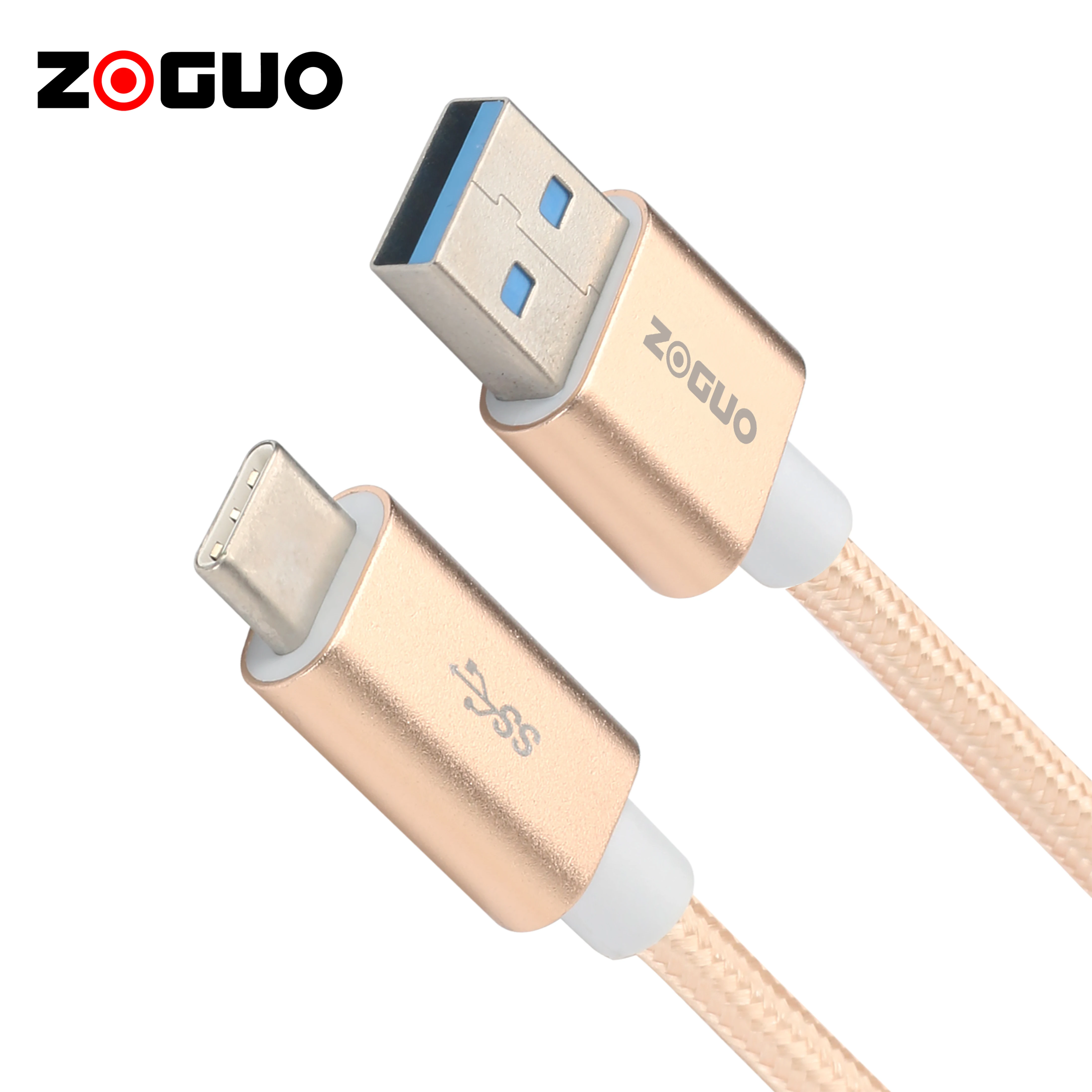 Плетеный кабель USB 3 1 Type-A на Type-C 3A для быстрой зарядки мобильного