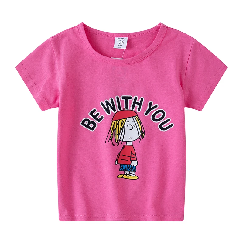 2020 рождественские футболки с коротким рукавом для мальчиков и девочек, детская футболка, футболка с розовым котом, топы для маленьких девочек, детские футболки, топы для девочек