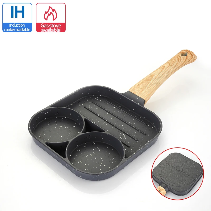 non-stick less smoke Aluminual egg & steak frying Pan for ceramic hob and gas stove