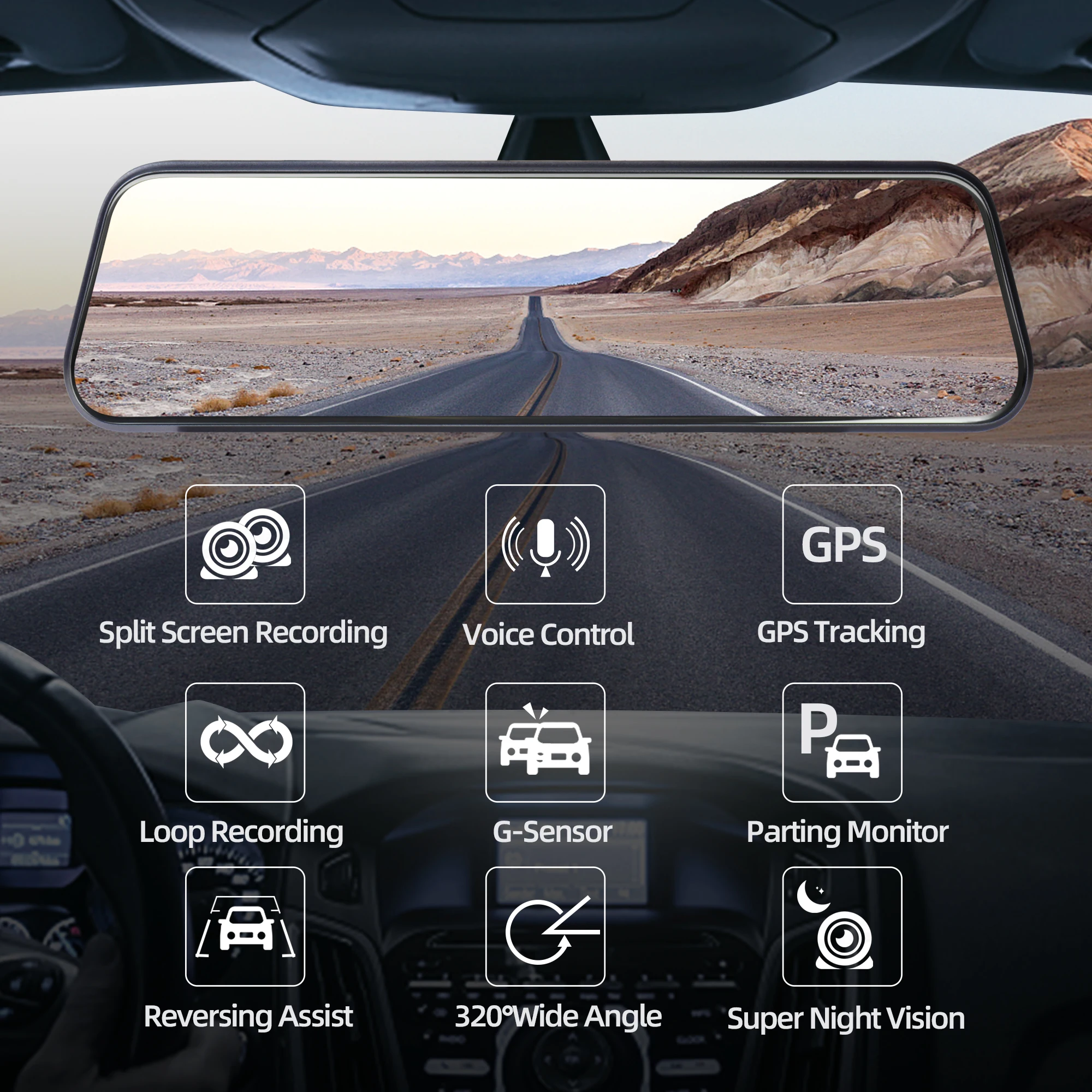 Zimtop 2.5K G-sensor Parking Monitor WiFi GPS Car camera black box dash cam