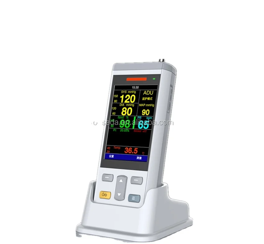 2023 Blood Pressure /Pulse Oxmetery/ Temperature /Heart Rate 4 Parameters Patient Monitor Vital Sign Monitor
