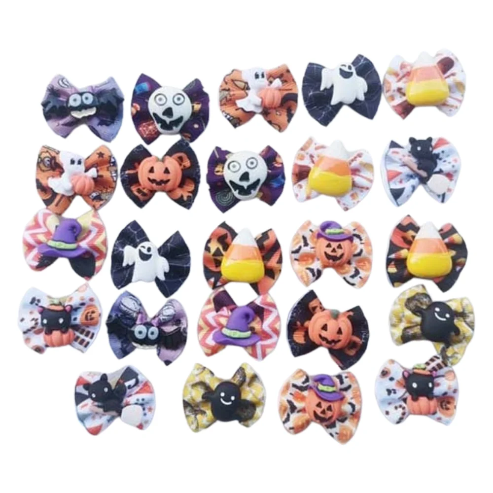 Floral Dog Hair Bow Pet Grooming Bow Factory Wholesale Christmas Opp Bag Fashion Hair Accessories Sustainable Winter Accessories