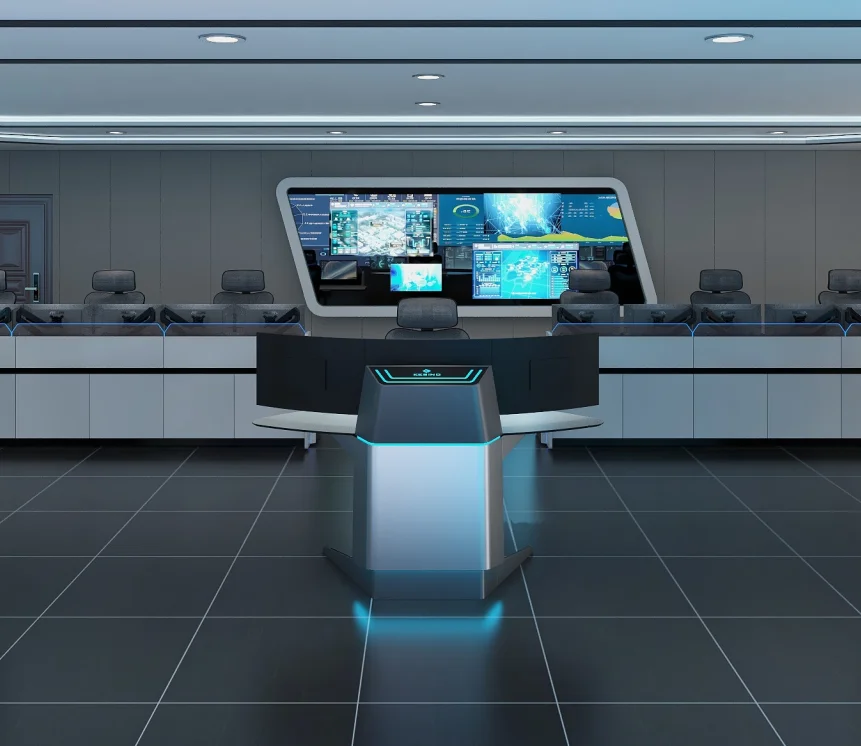 Kesino direct sales high quality ergonomically designed control room furniture airport workstation command center desk console