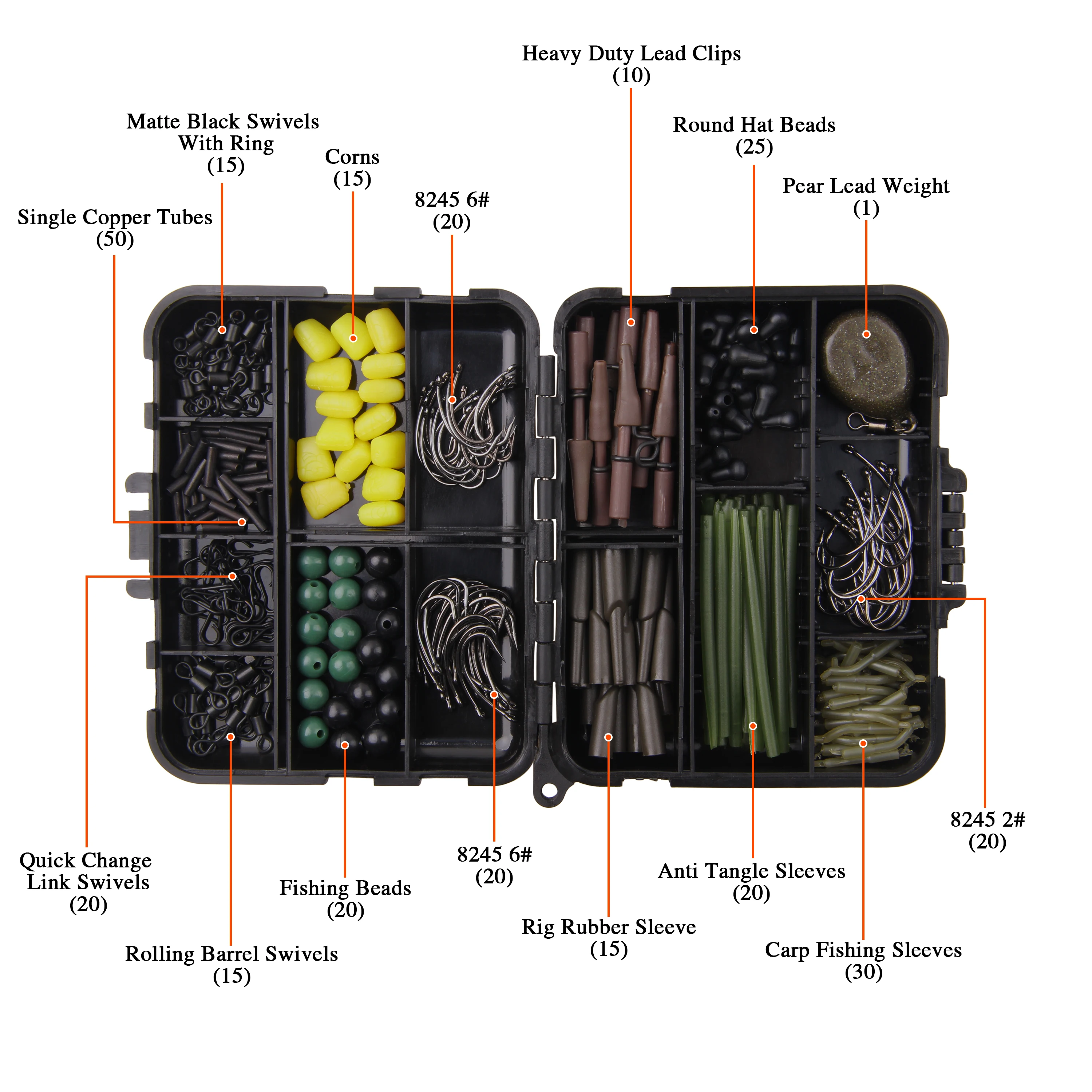 296 pcs JSM wholesale high quality carp  fishing kit on stock