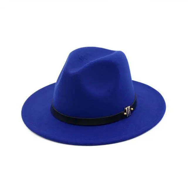 Chic M Felt Panama Hat Wool Wide Brim Fedora Trilby Hats For Women Men