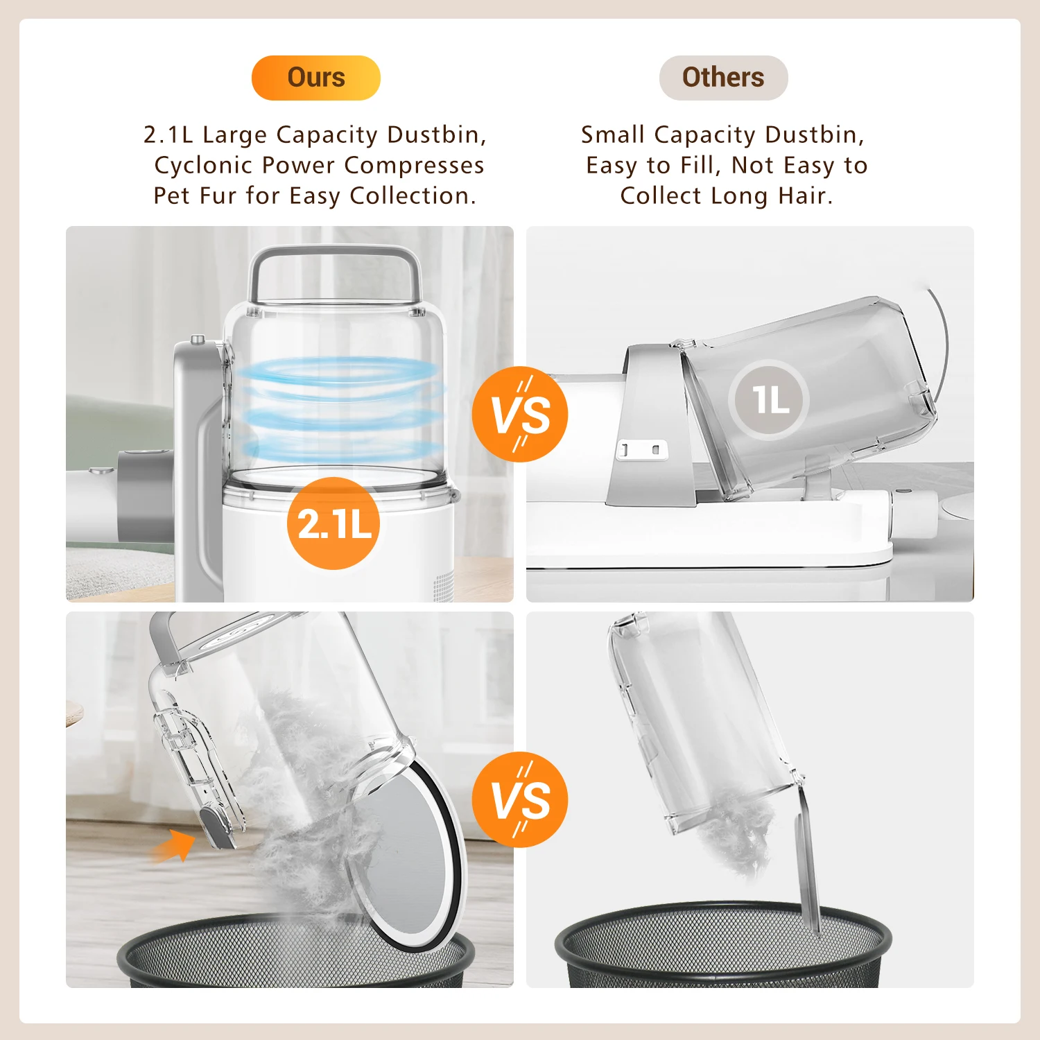 Newest Pets Grooming Cleaning Trimmer Dog Cat Kit Brush Hair Deshedding Tool Pet Grooming Vacuum