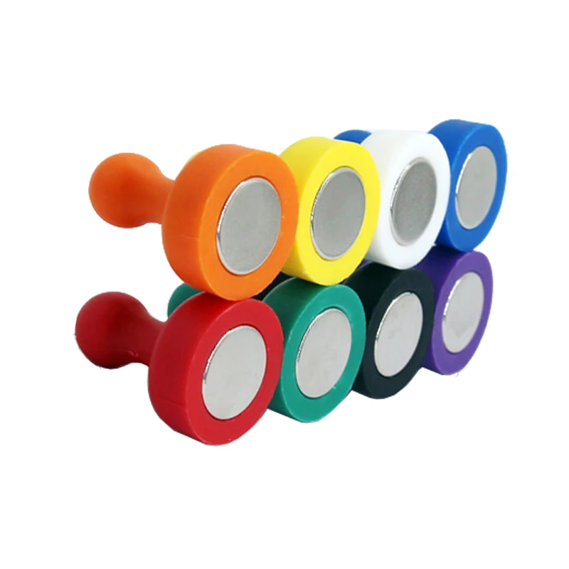 New Fashion Strong Customized Colorful Office Use Push Pin Magnet for School Whiteboard