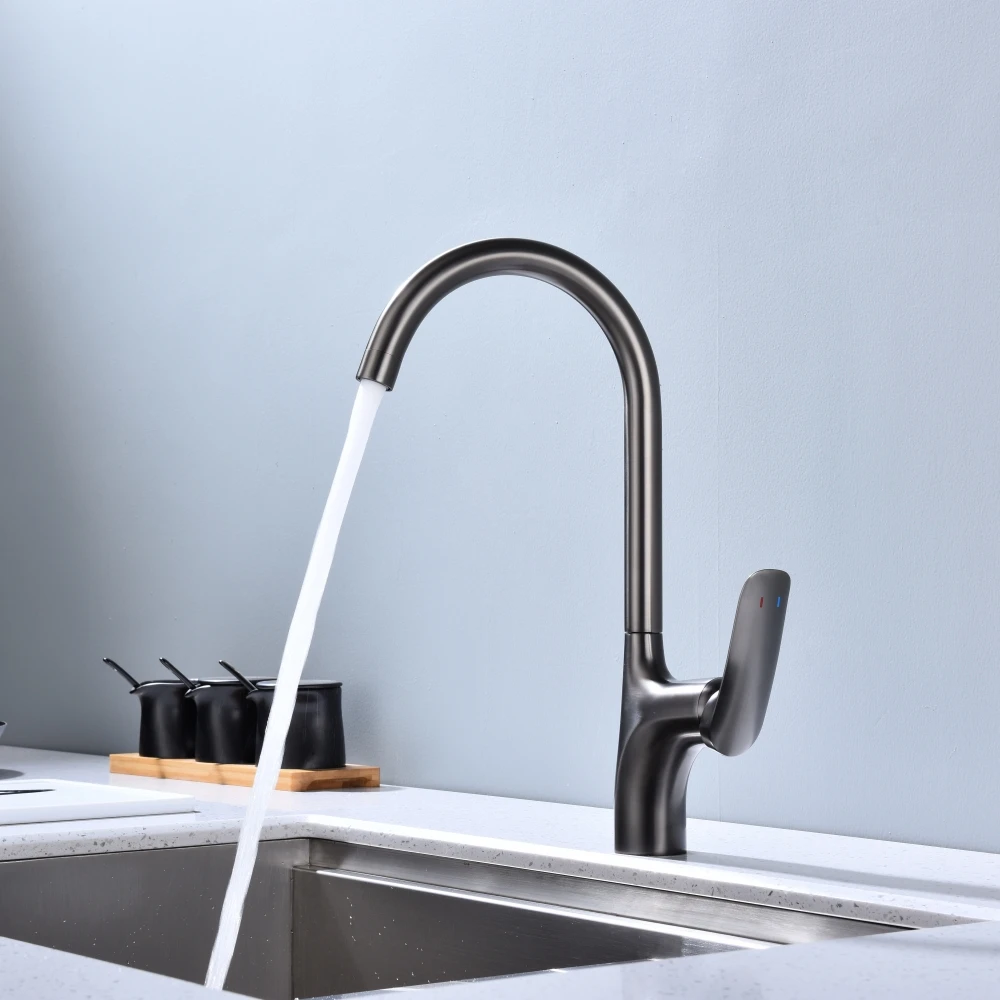 Popular Design Classical Item Gun Grey Color Restroom Mixer Single Handle Tap for Brass Material with a Industrial Price