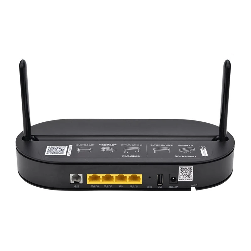 Original New HS8145V 4-port Gigabit GPON XPON ONU 5G WIFI Dual-band Wireless Mobile Optical Fiber Black Huawei ONU