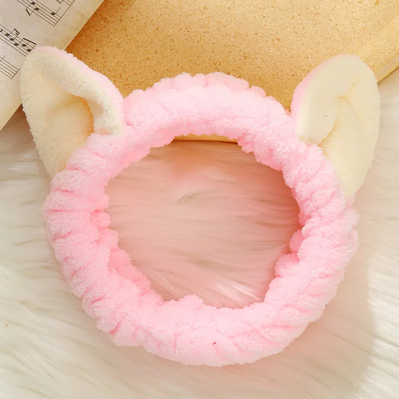 Wholesale custom high-end beauty salon special face wash makeup spa comfortable soft cat ears hair band for women