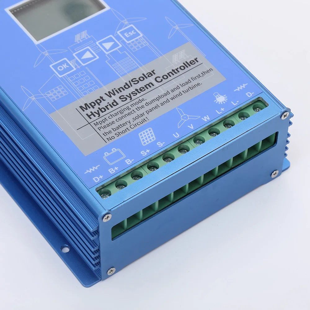 600w 800w 1000w 1500 Wind Turbine Charge Controller 12v 24vAUTO 48v MPPT LOW WIND SPEED CONTROLLER for Streetlight