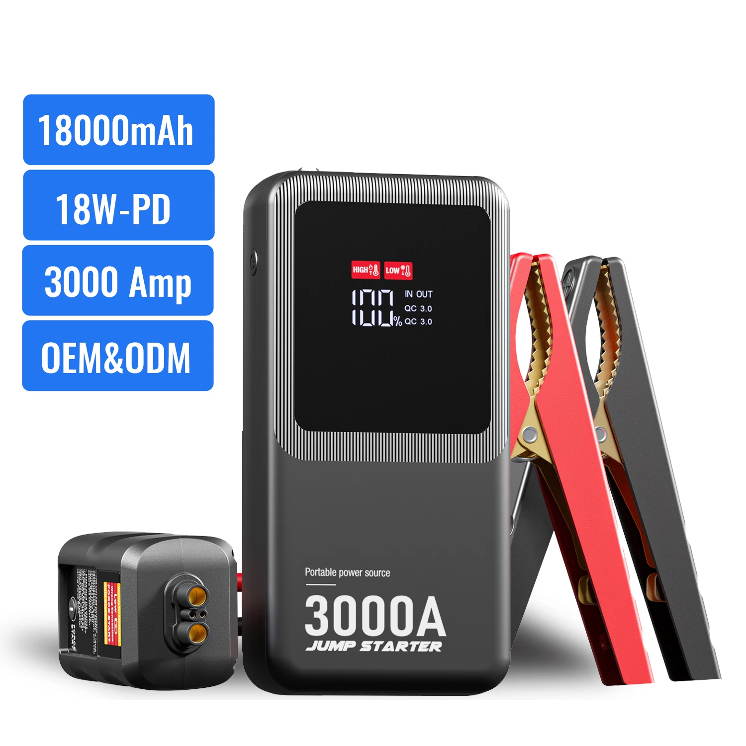 Super Capacitor 16000mAh 12V Multi Function Portable Battery Booster Power Bank Multi-function Jump Starter Powerbank for Car