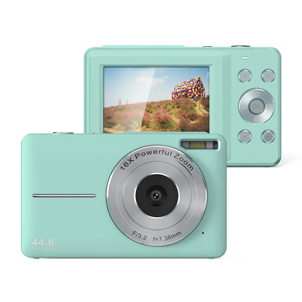 DC403 FHD 1080P Digital Camera for Kids Video Cameras with 32GB SD Card 16X Digital Zoom 48MP 2.4 Inch LCD Video Blog Camera