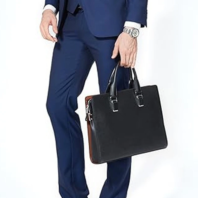 Brand New Designer Luxury Classic Manufacturer Business Leather Briefcase Shoulder Laptop Business Bag for Men & Women