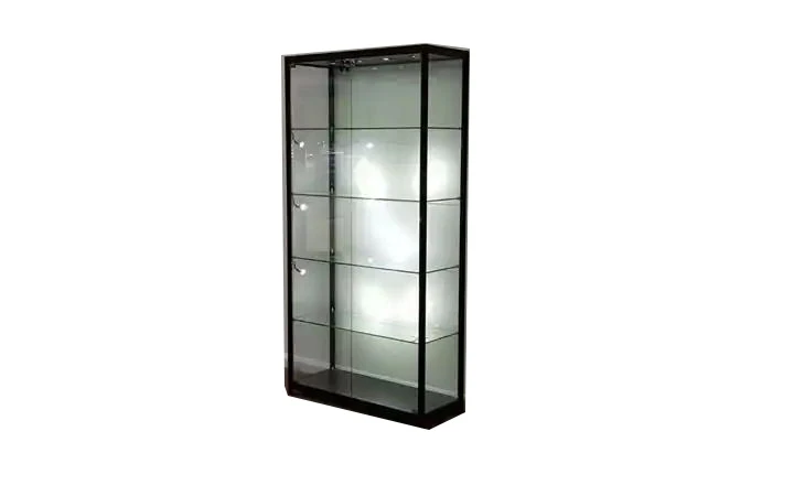 Jewelry Shop Display Glass Showcase Cabinet With Glass Door Light Glass Display Cabinet