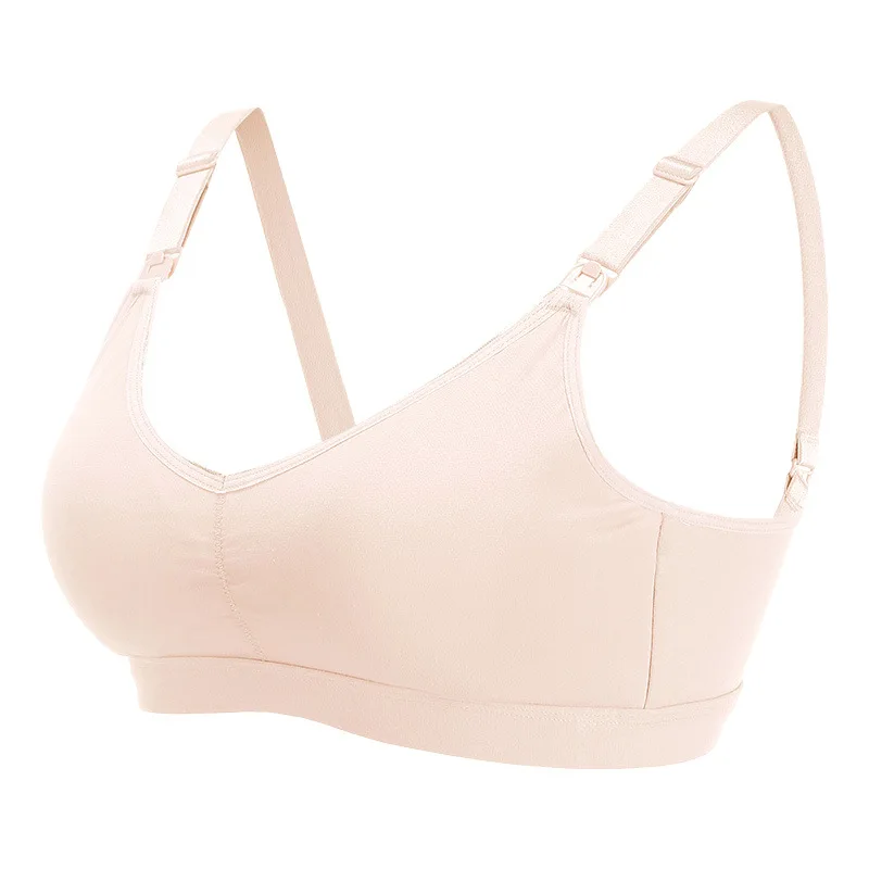 Hot wholesale Cotton size plus women maternity wireless breastfeeding seamless high quality nursing bra
