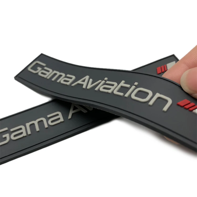 Custom Plastisol PVC Patch With Hook And Loop Backing