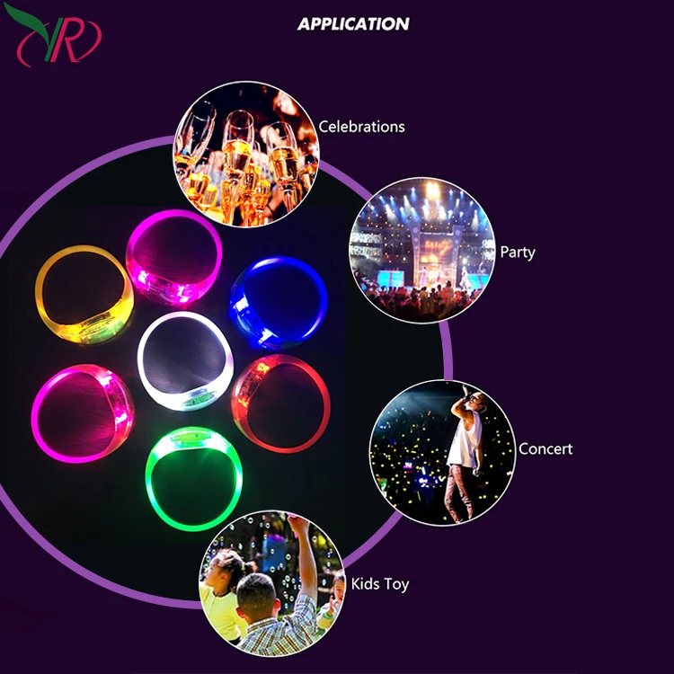 Remote Controlled Flashing Led Silicone Bracelet Radio Control Rfid Light Up Wristband Dmx Led Bracelet led silicone bracelet