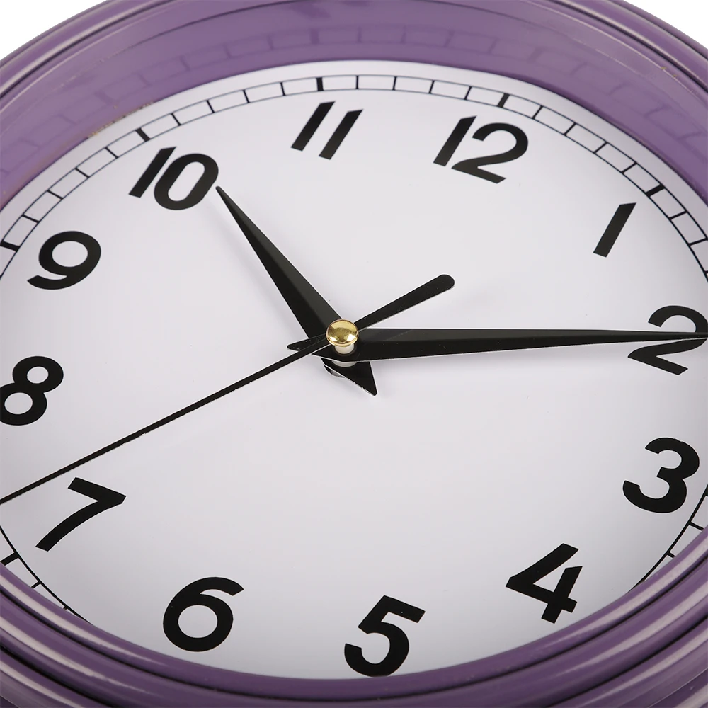 Круглые пластиковые настенные часы 9 дюймов, украшение для дома
